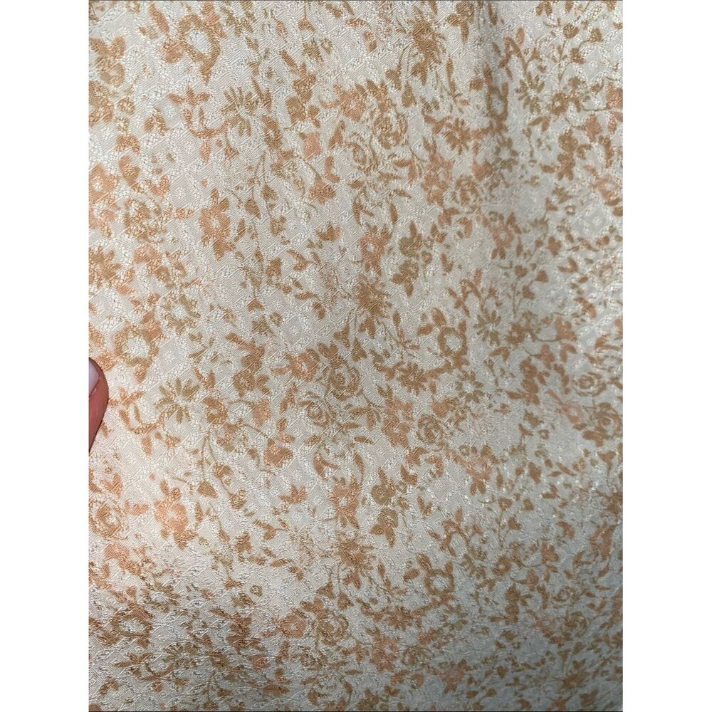 ANGELS-Forever Young Cream Pink & Tan Floral Button-Front Women's Top Sz Large - Picture 11 of 14